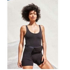 L *Space hustle up black jumper shortalls small NWT